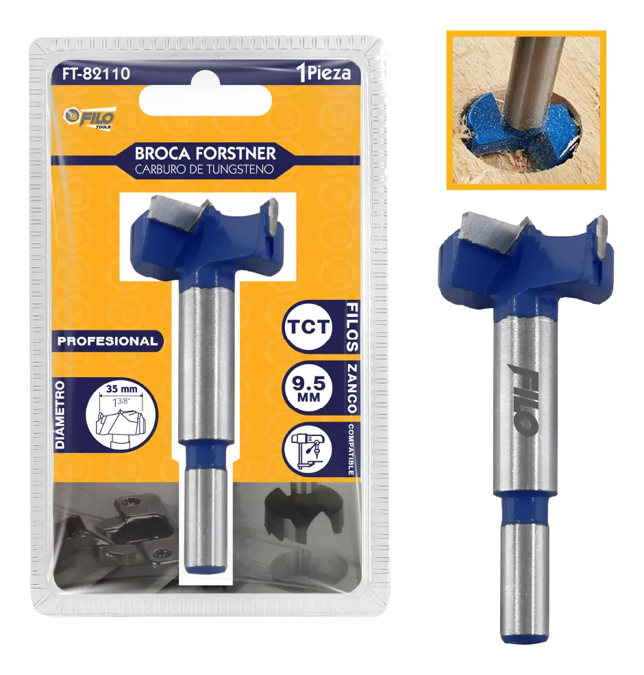 Brocas Carpintería Muebles Juego Brocas Forstner 8 Piezas - Diámetro 15-35mm, Para Madera Y Aglomerados Broca Bisagra Cazoleta 35mm