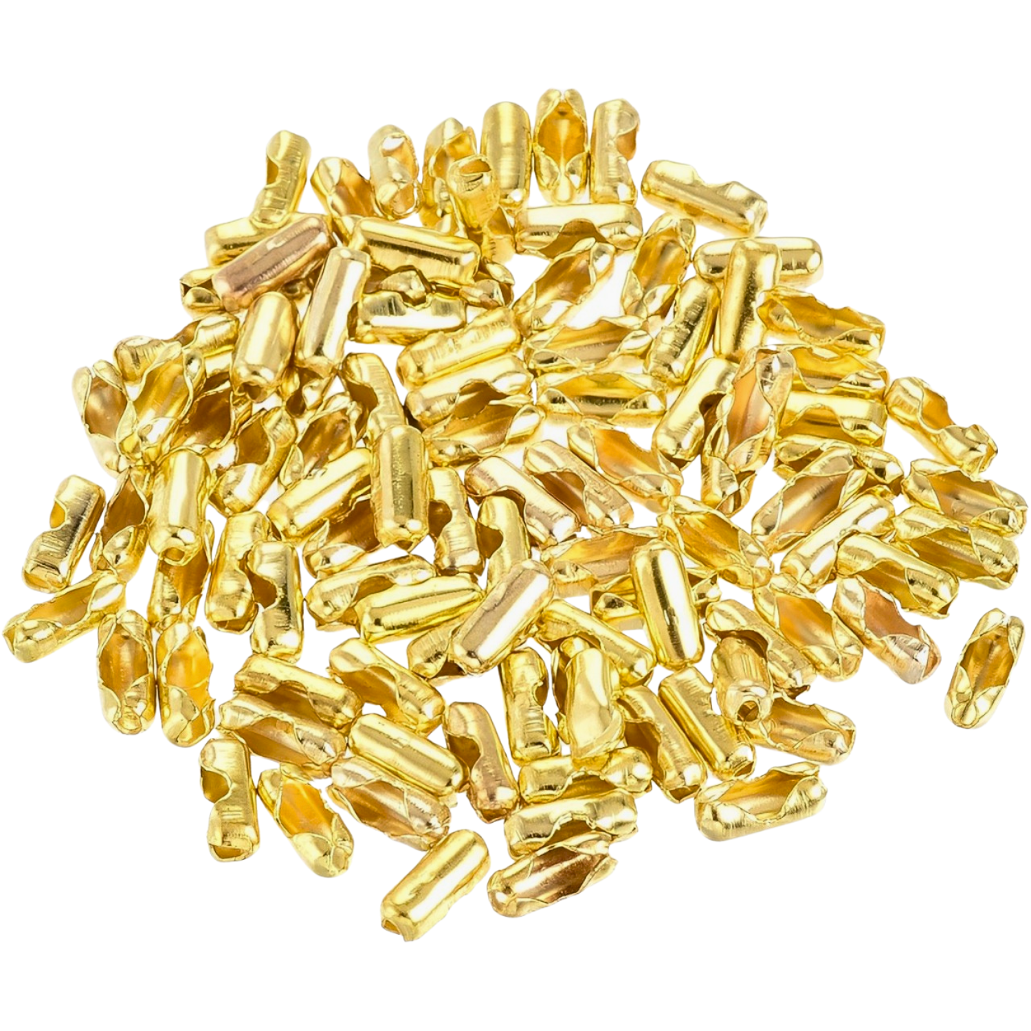 Conector Para Cadena De Bola Latón Brillante 100 Piezas