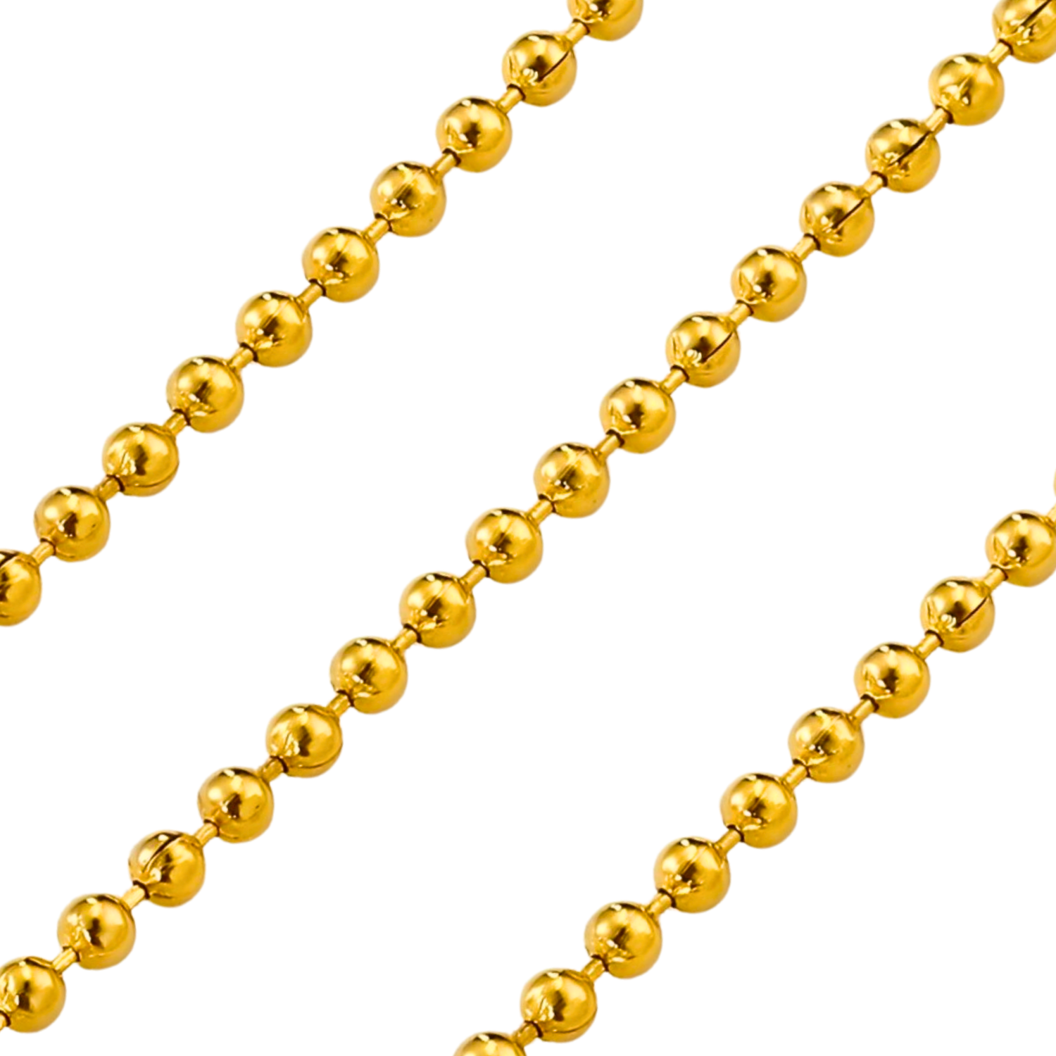 Cadena De Bola 6 mm Acero Latón Brillante 50 m