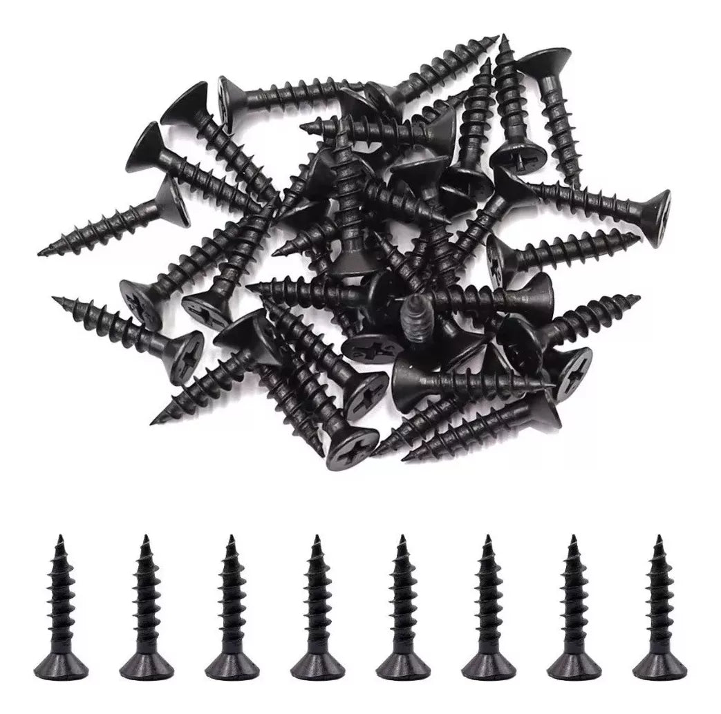 Tornillo Para Madera Aglomerado Negro 8x3/4'' Cruz Plana - Ferre Herrajes