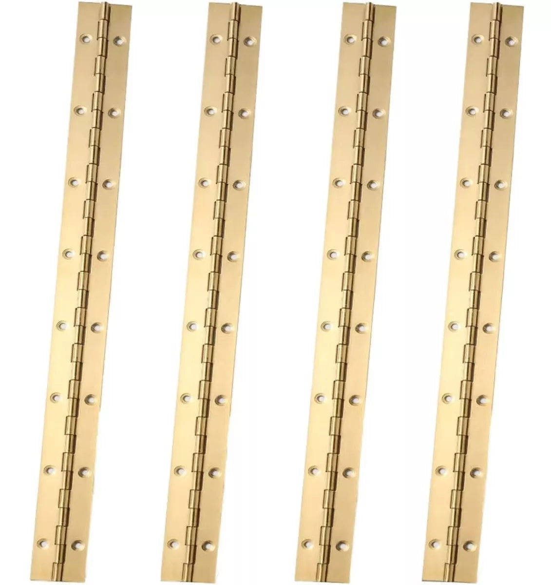 Bisagra De Piano De Latón Galvanizado 185 Cm – Corte A Medida Para Tapas De Piano Y Cofres