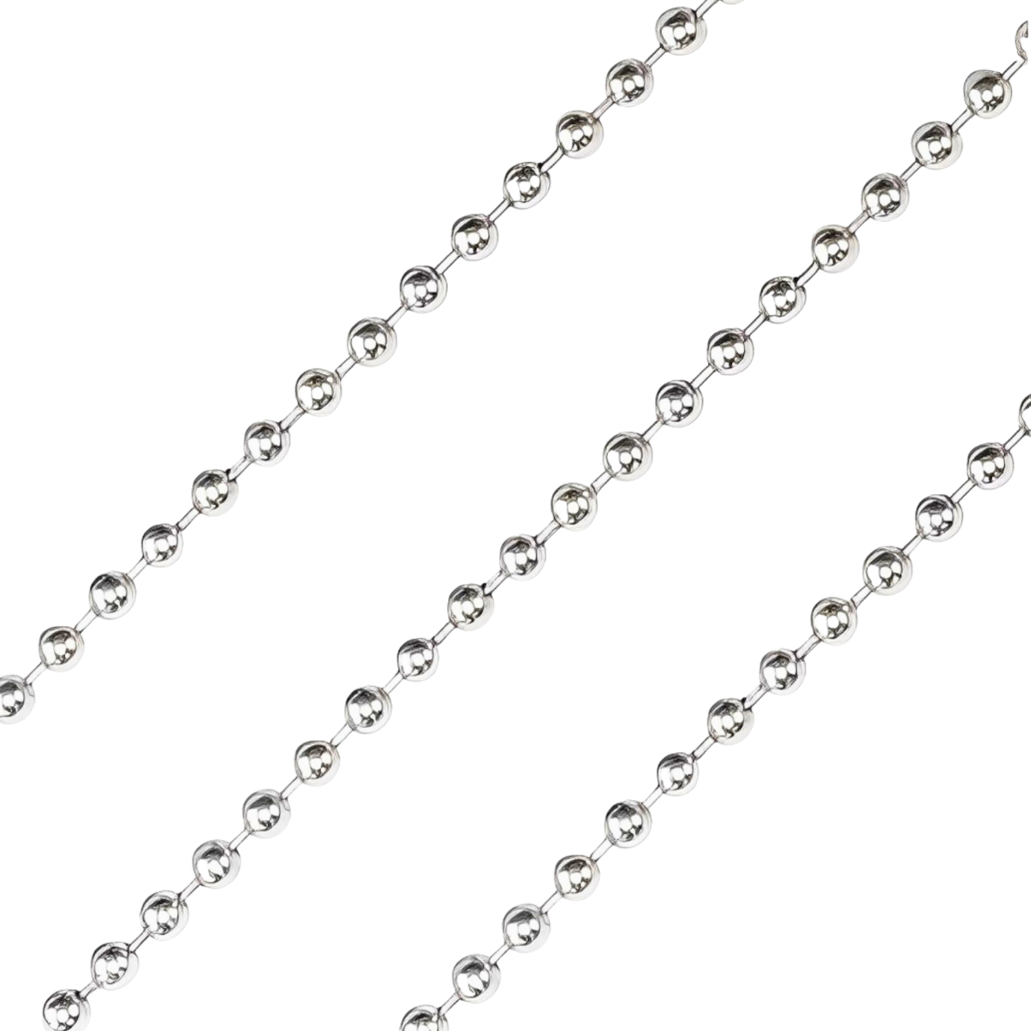 Cadena De Bola 6 mm Acero Níquel Satinado 50 m