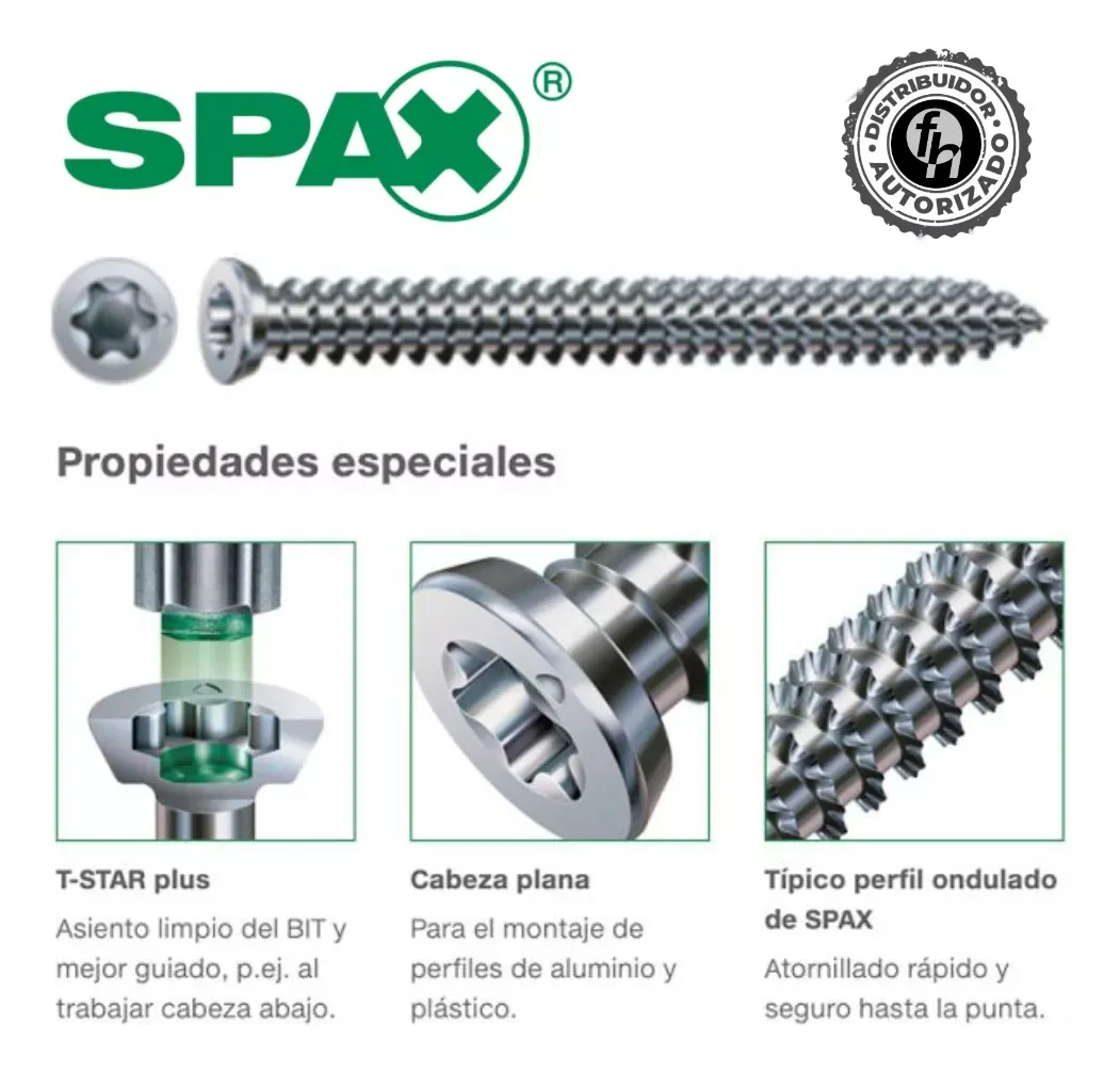 Tornillos Spax R-A Concreto 7.5x180 mm No Necesita Taquete