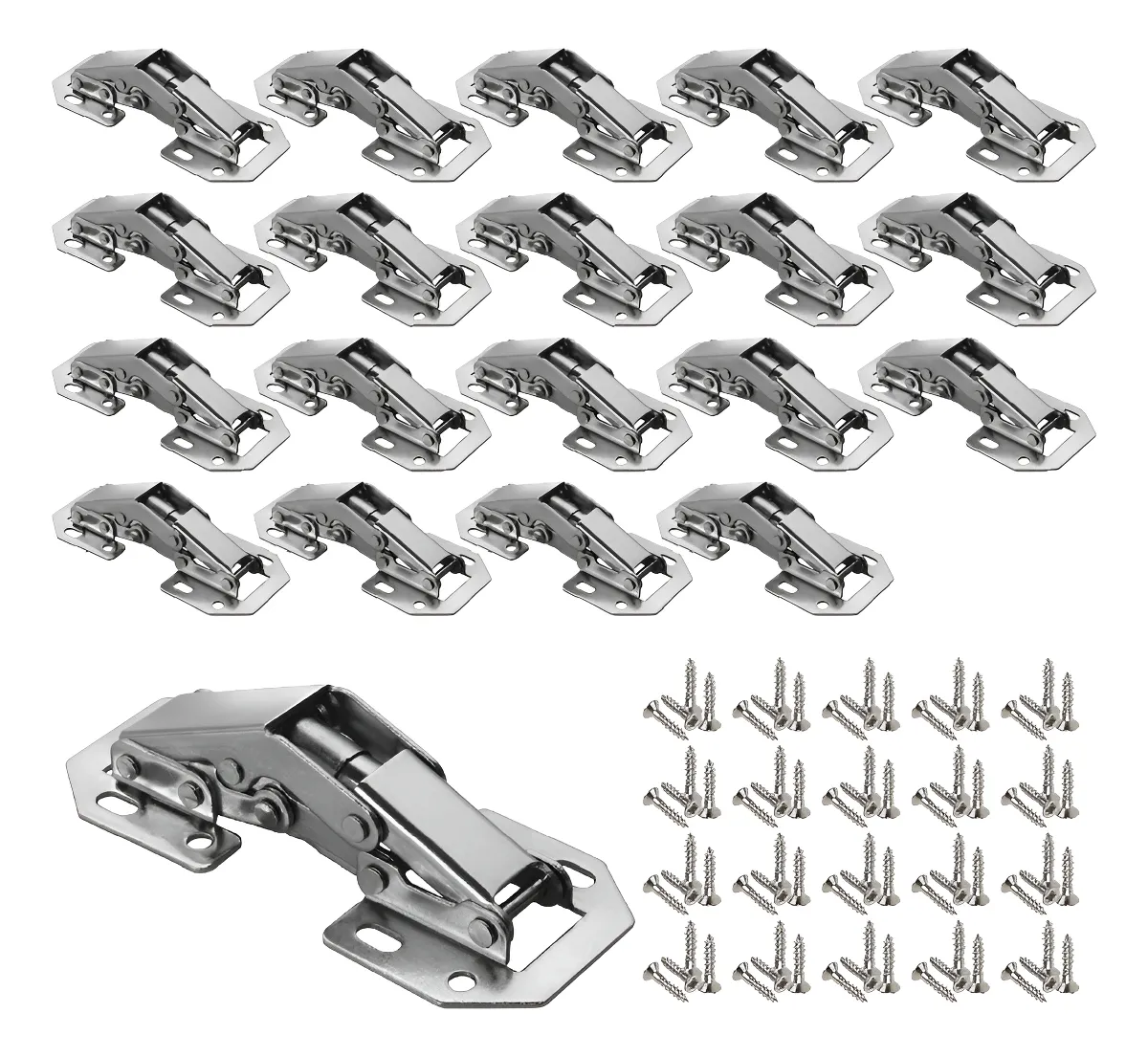 Bisagra Bidimensional Oculta Mini de Sobreponer 90° Ferrari  Easy On 20 Piezas