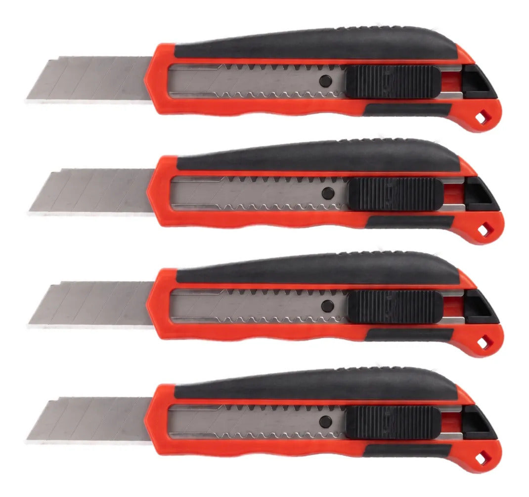 4pzs Cutter Reforzado Profesional Alma Metálica Y Repuestos 12201