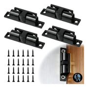 Resbalon Broche Doble Bala Puertas Chico 42 mm Negro 4 pzs Pestillo de Puerta de Gabinete Cierre de Doble Bola Rodillo de Tensión para Puertas de Gabinete, Armario y Muebles (Copia) (Copia)