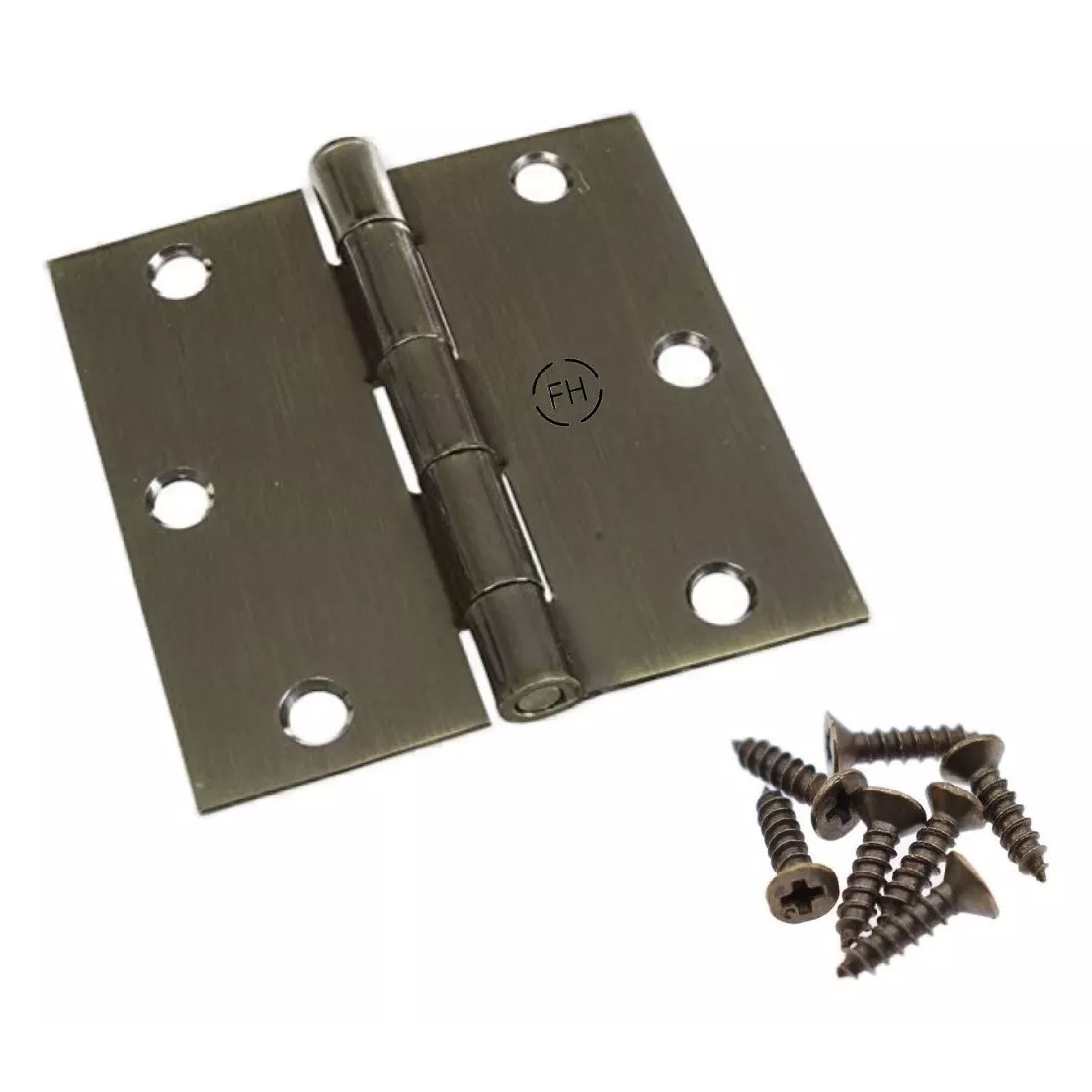 Bisagras 3x3 Pulgadas Para Puertas de Madera Latón Antiguo Con Tornillos