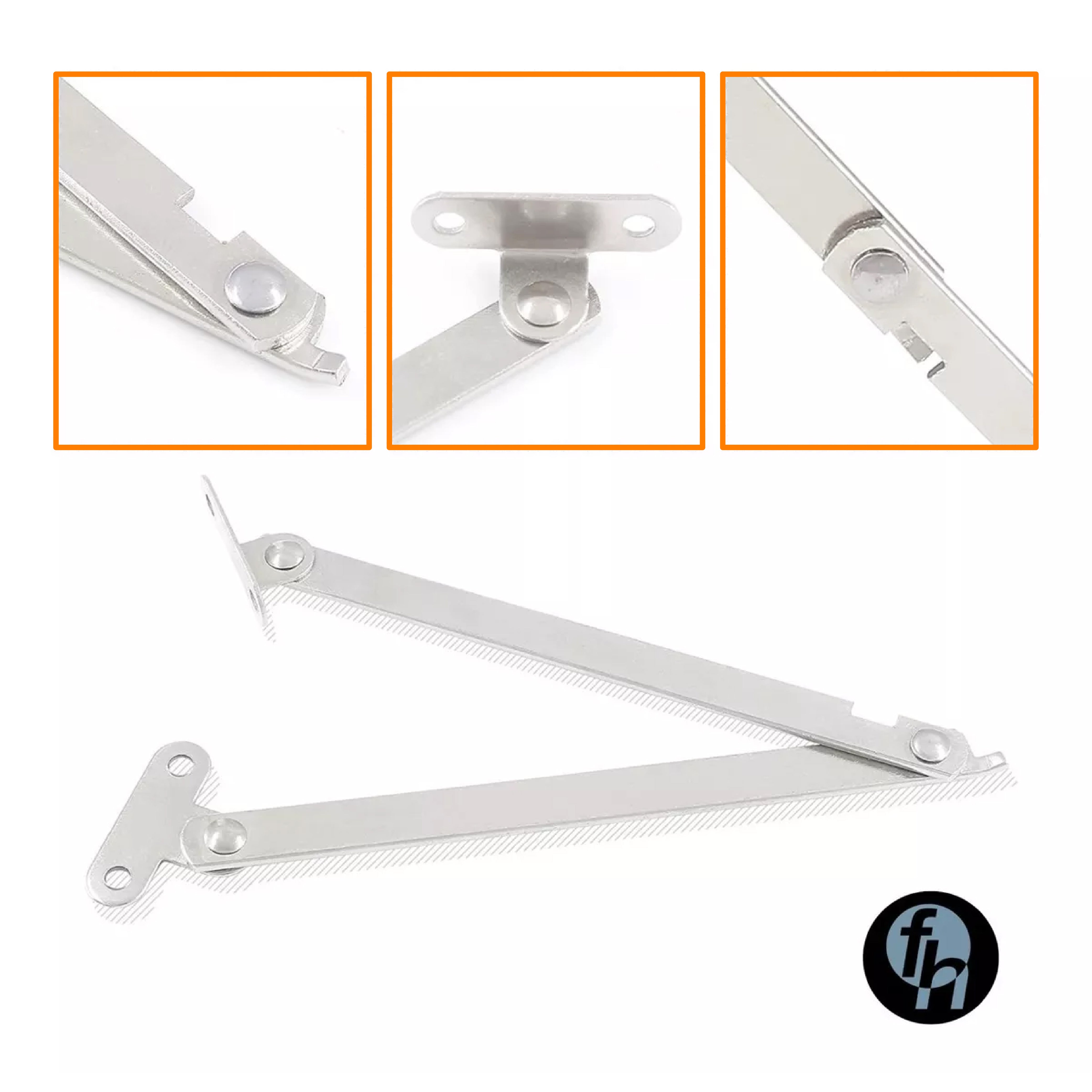 Bisagra Soporte Consola Níquel Satinado Para Tapa De Puerta Gabinetes