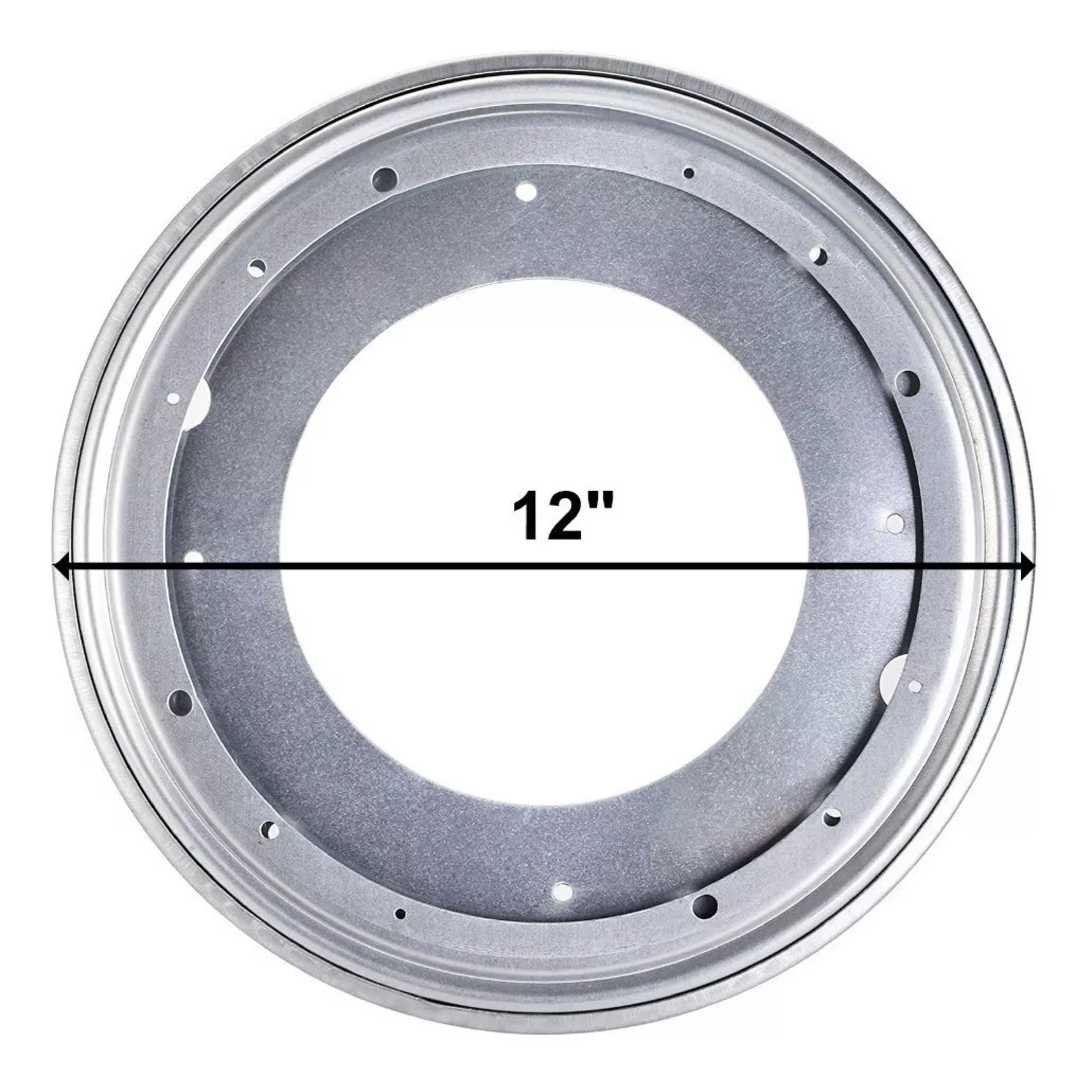 Placa Base Giratoria 12 Pulgadas Circular Metálica Con Balero Plano Bolder