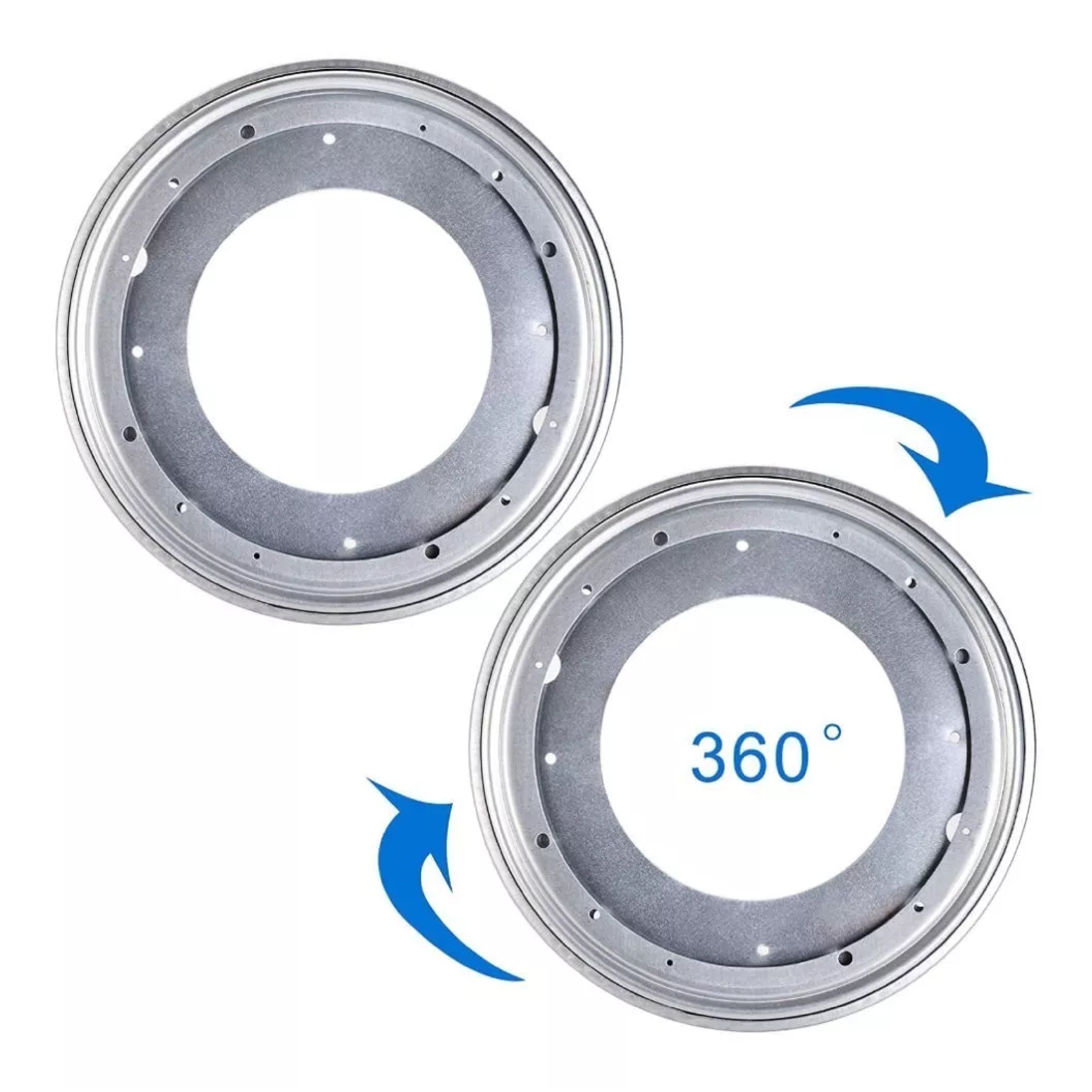 Placa Base Giratoria 12 Pulgadas Circular Metálica Con Balero Plano Bolder
