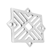 Rejillla Para Piso Zamak Níquel Satinado 1 Pieza