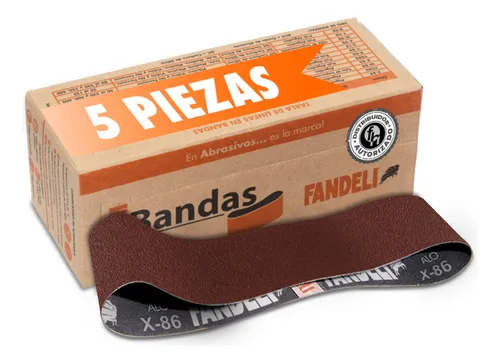 Mini Banda Lija X-86 Oxalum 3x18'' Grano 40 Fandeli 05314 5 Piezas
