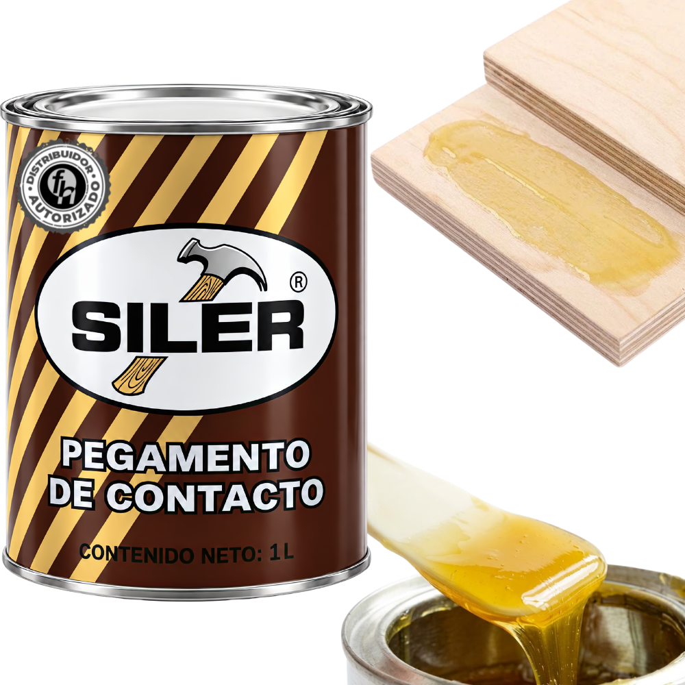 Pegamento Universal De Contacto Siler Línea Dorada 1 Litro Amarillo