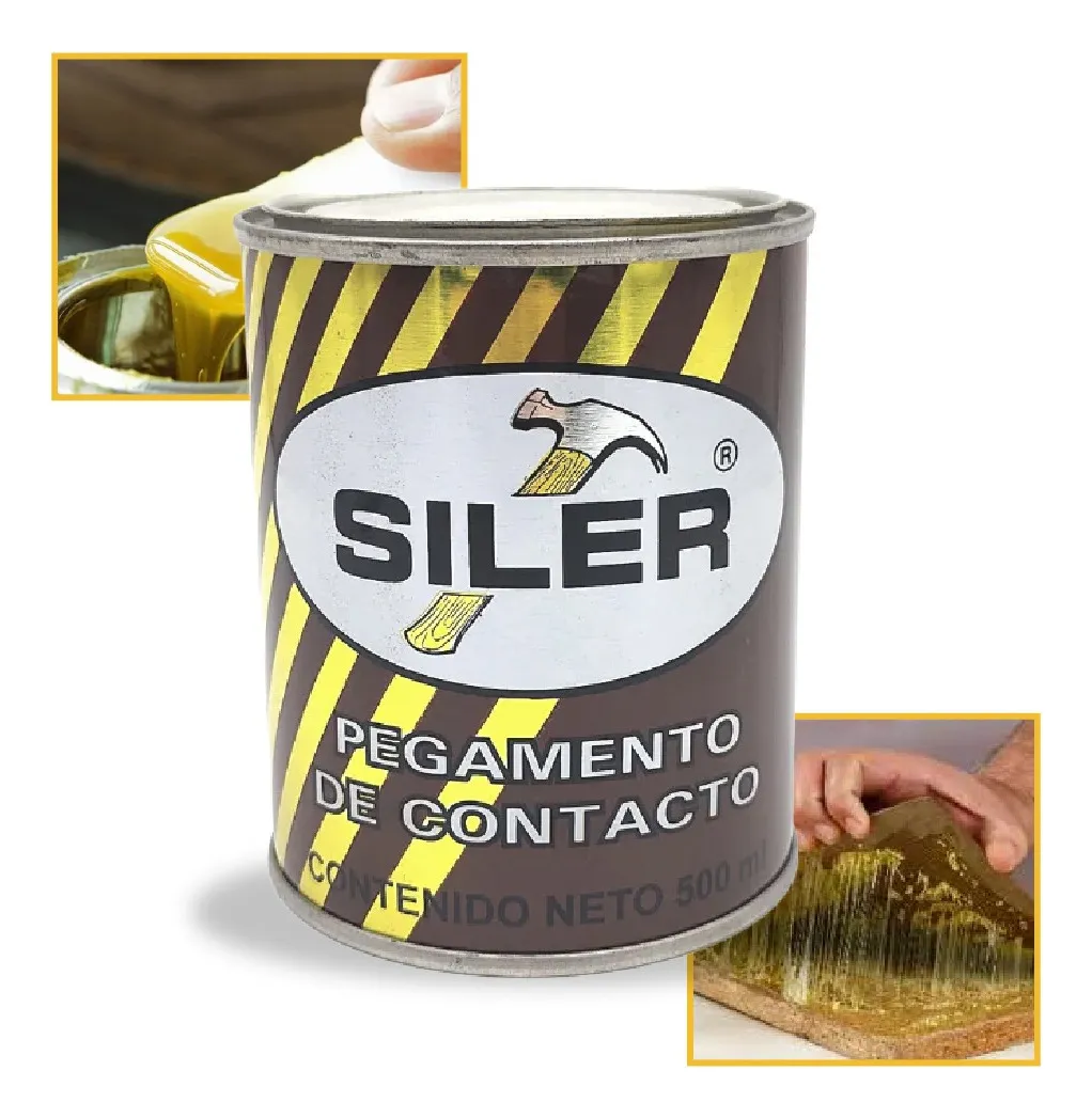 Pegamento Universal De Contacto Siler Línea Dorada 500 ml Amarillo