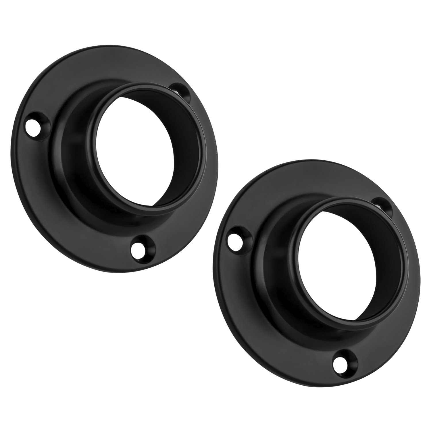 Brida Tubo Redondo Negro Mate Acero Troquelado 1"