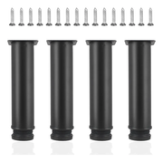 Patas Para Sofá Altura Ajustable 200-210 mm Con Tornillos 4 Piezas Negro Mate
