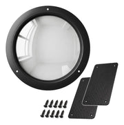 Mirilla Y Placas Para Puerta Cocina Aluminio Negro Mate 30 cm Protección Contra Arañazos Y Rayones Placa Empuje Protectora, Mirilla De Seguridad Y Visibilidad