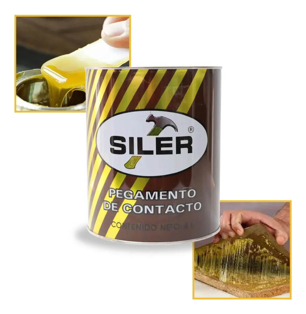 Pegamento Universal De Contacto Siler Línea Dorada 4 Litros Amarillo