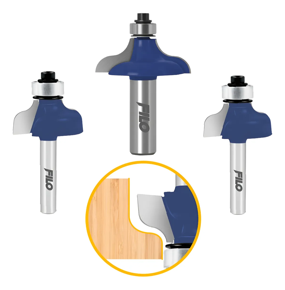 Set 3 Piezas Broca Para Router Rebajadora de Madera Pecho Paloma