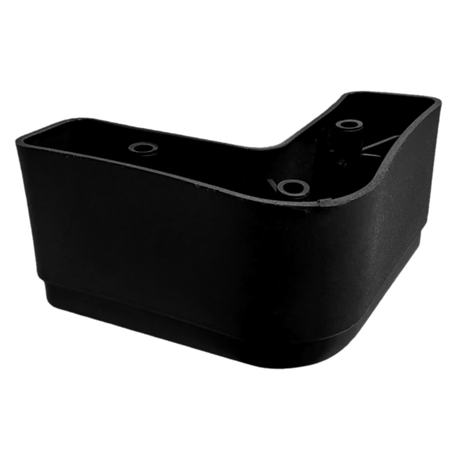 Pata Para Sofá Plástica Triangular Alta B6 Negro Mate 1 Pieza