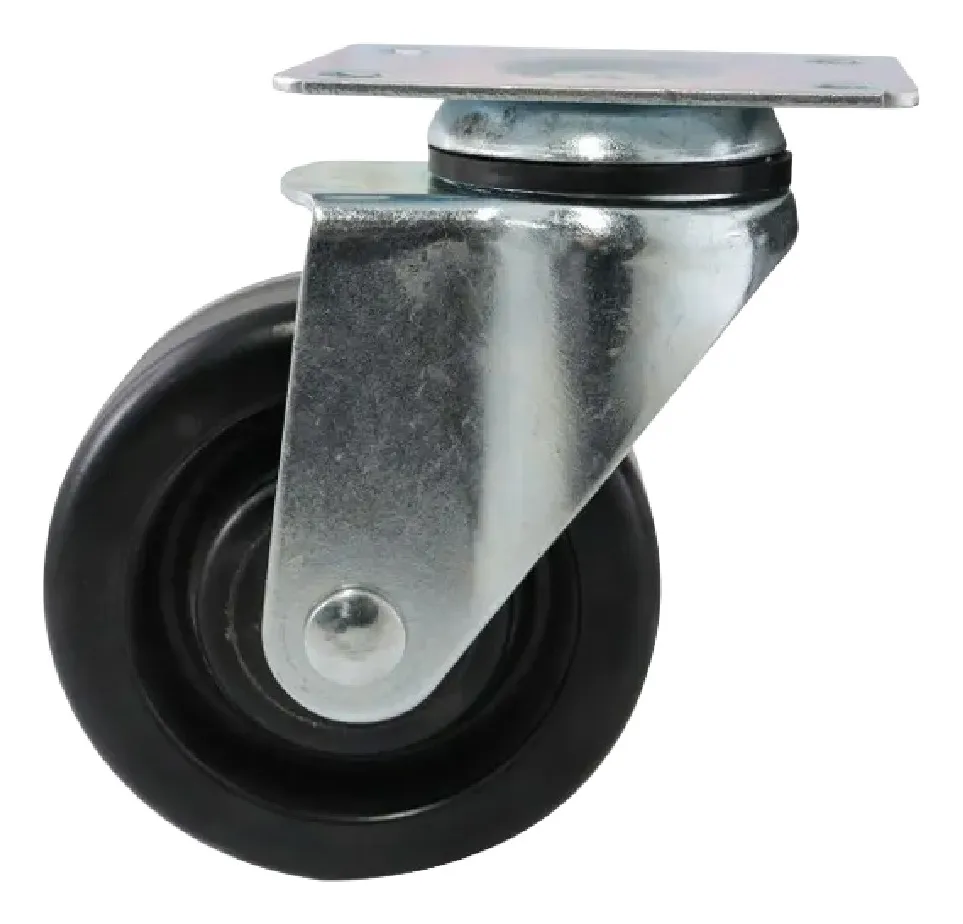 Rodaja Rueda Giratoria Hule 30 mm Con Balero y Placa 1 Pieza