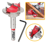 Broca Forstner 35 mm Para Madera Carburo De Tungsteno Con Tope Ajustable