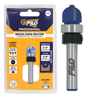 Broca Para Router 3/4'' Rebajadora de Madera Media Caña 1 Pieza