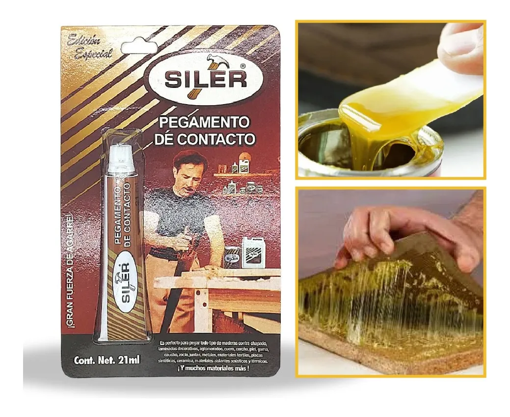 Pegamento Universal De Contacto Siler Línea Dorada 21 ml Amarillo