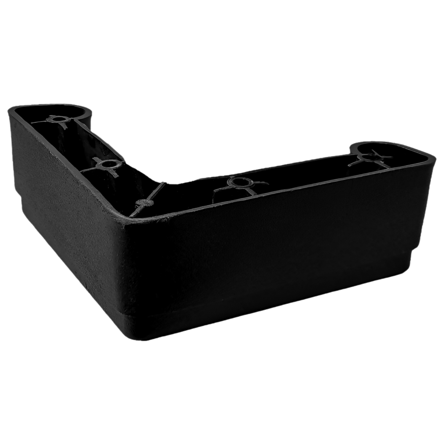 Pata Para Sofá Plástica Triangular Baja B5 Negra 1 Pieza