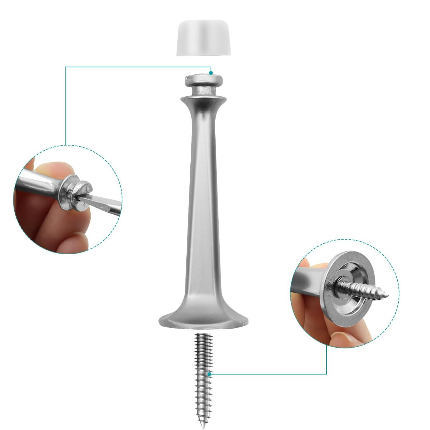 Tope Recto De Pared FH Premium Cromo