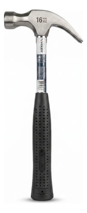 Martillo Uña Curva Pulido 16oz Mango Tubular  De Goma Ergonómico 33 cm Acero Veker 12315