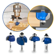Set 4 Piezas Broca Para Router Rebajadora de Madera Cuarto Bocel