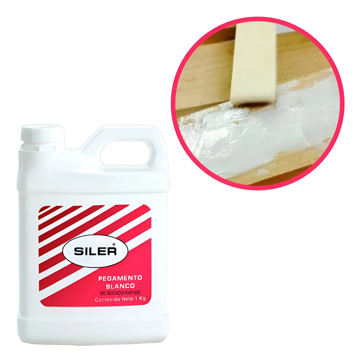 Pegamento Blanco Artesanal Etiqueta Rosa Siler 1 kg