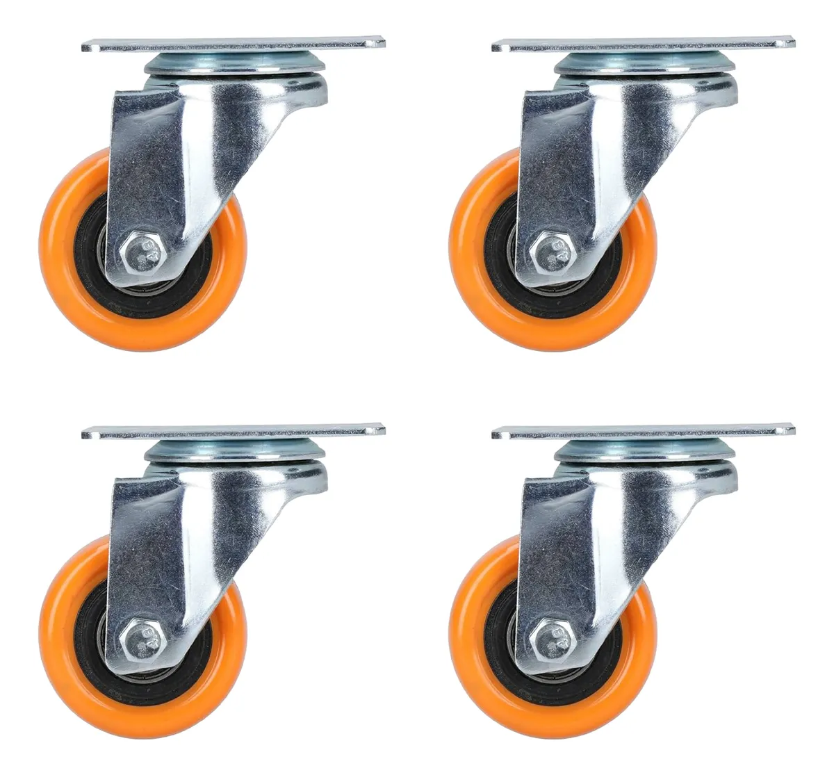 Rodaja Giratoria Rueda 50 mm Galvanizada Doble Balero