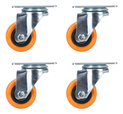 Rodaja Giratoria Rueda 50 mm Galvanizada Doble Balero