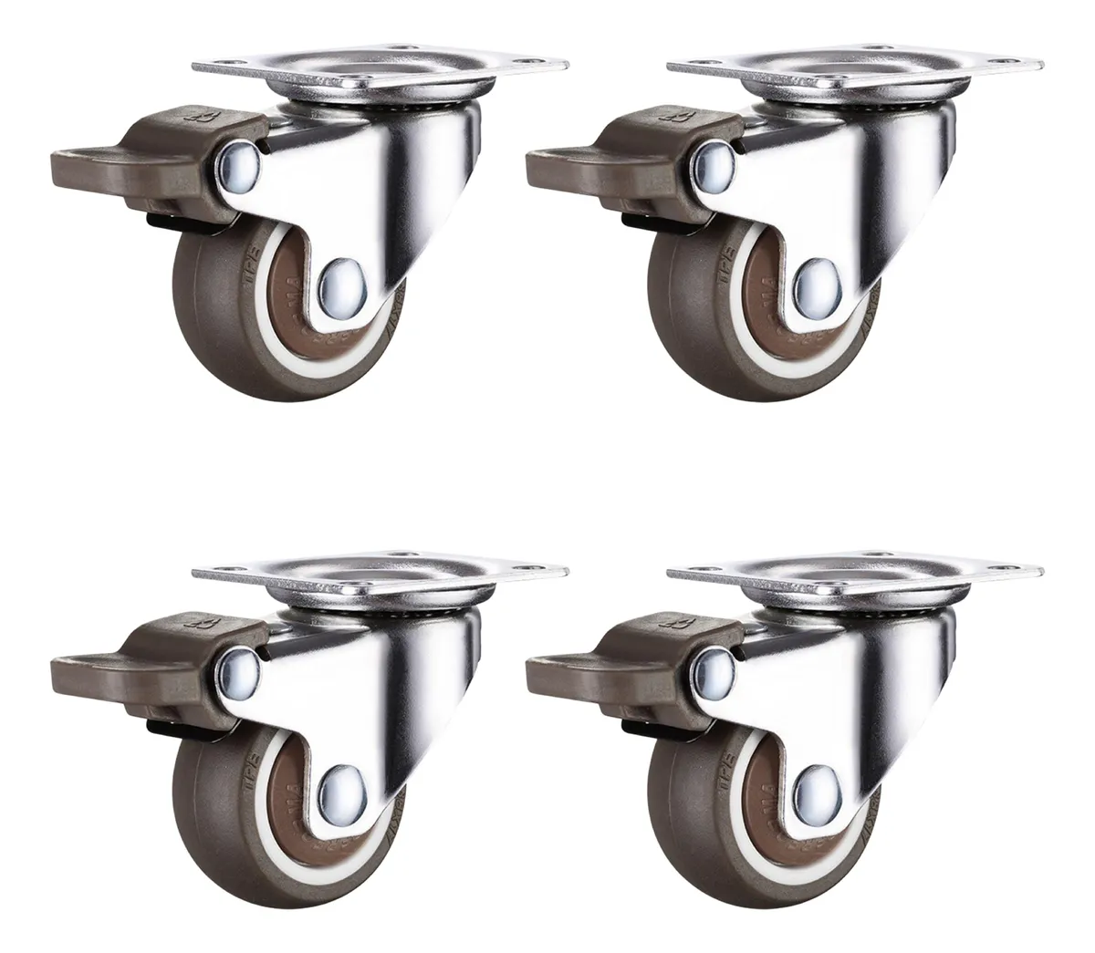 Rodaja Giratoria Café 65 mm Con Placa Y Freno