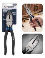 Pinza Profesional Electricista 9" Pulgadas Uso Rudo Veker 12678 Alicate