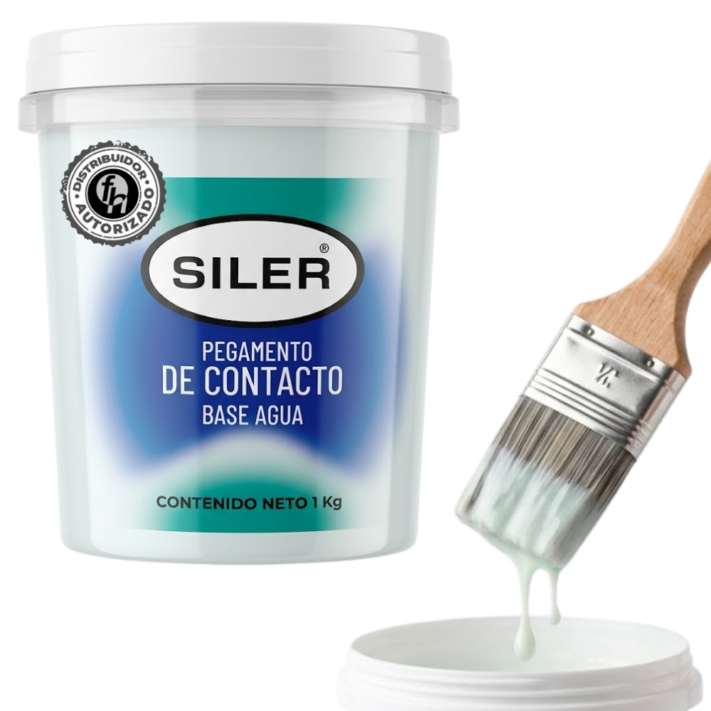 Pegamento De Contacto Base Agua Siler 1 Litro Azul Verdoso