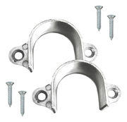 Brida Cocol Para Tubo Redondo 1'' Abierta Acabado Niquelado 2 Piezas