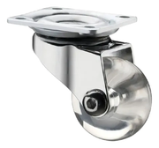 Rodaja Rueda Transparente 35 mm Con Placa Sin Freno 1 Pieza