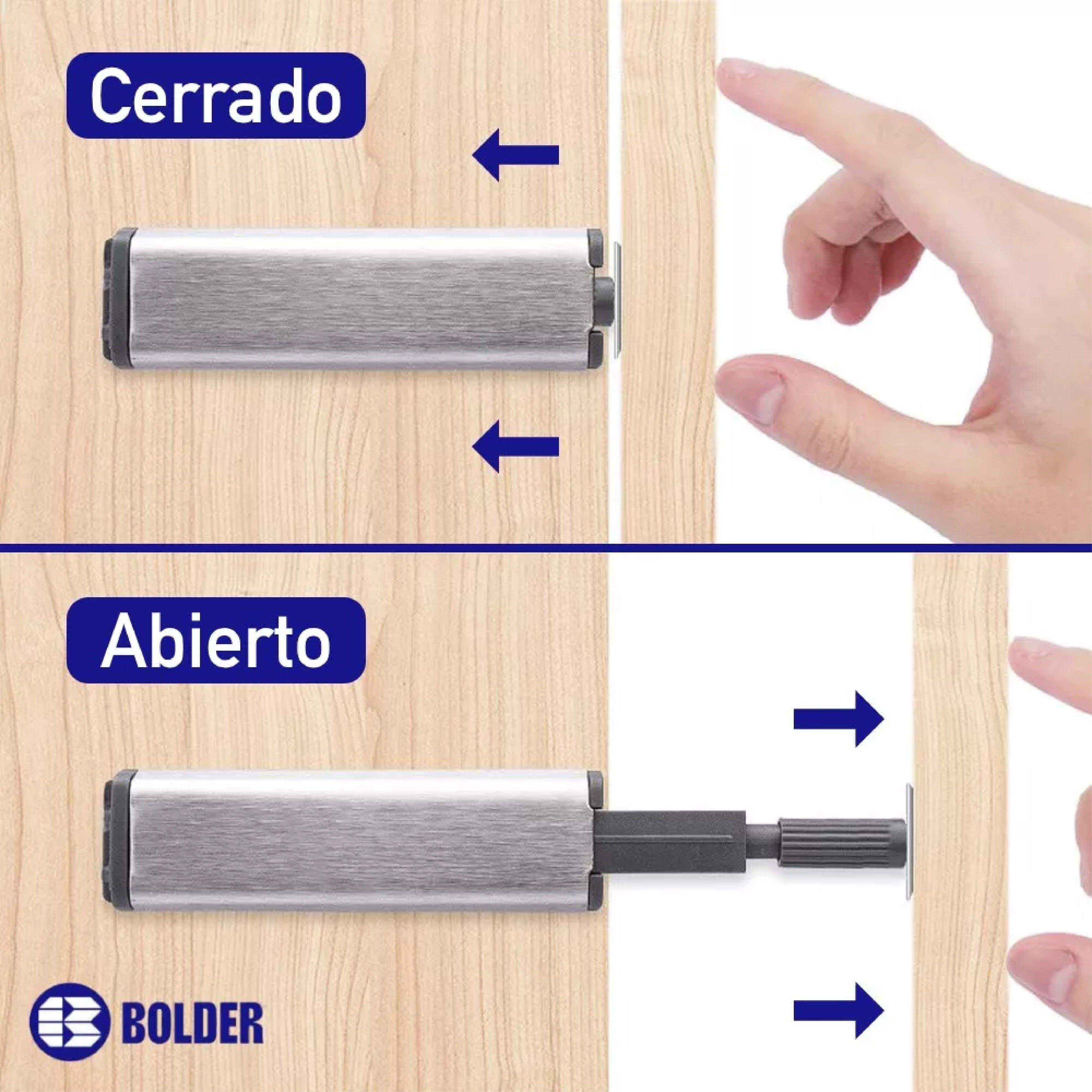 Resbalón Forzador Push To Open Magnético Premium Para Puerta