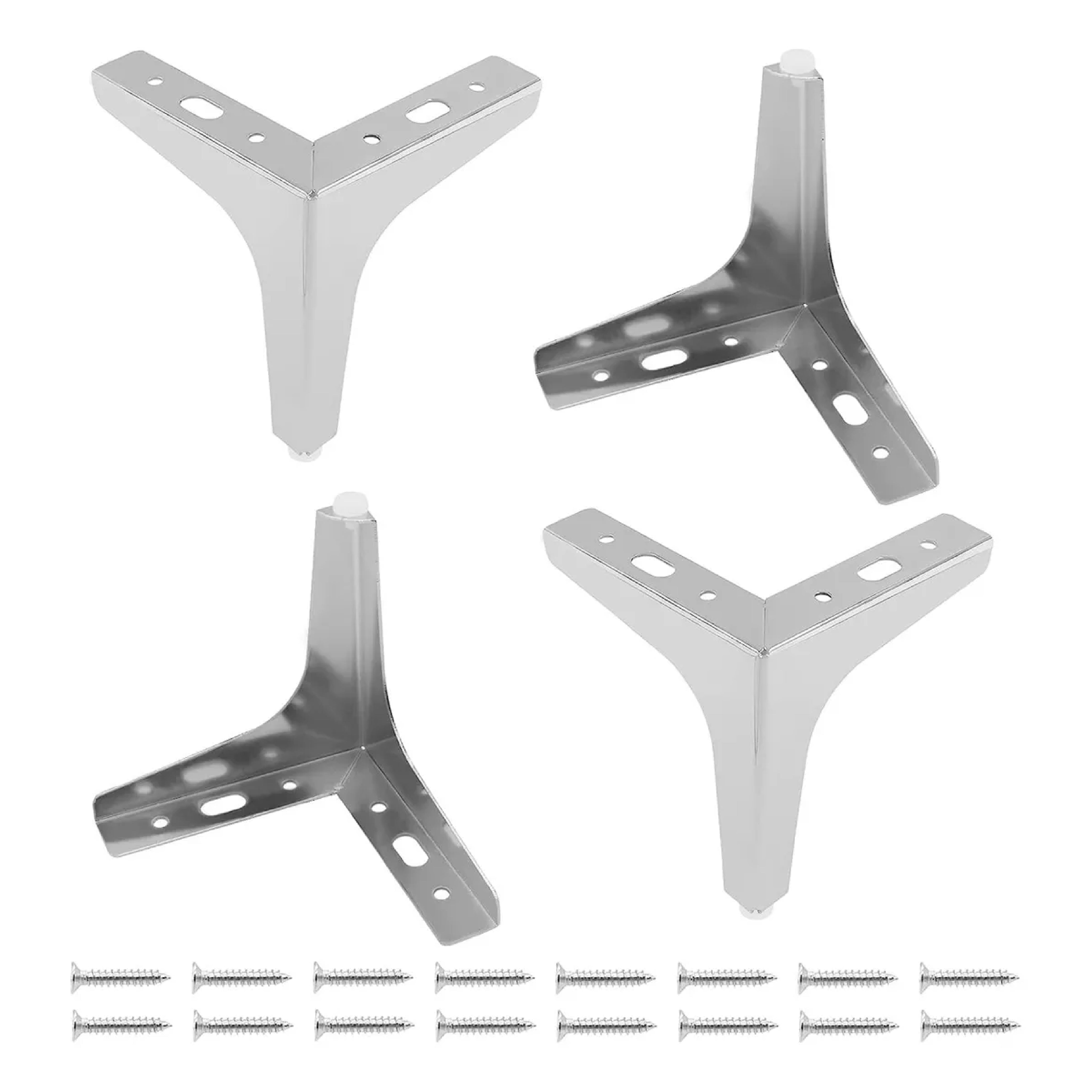 Pata Para Sofá y Muebles Metálica Triangular "Slim" Cromo