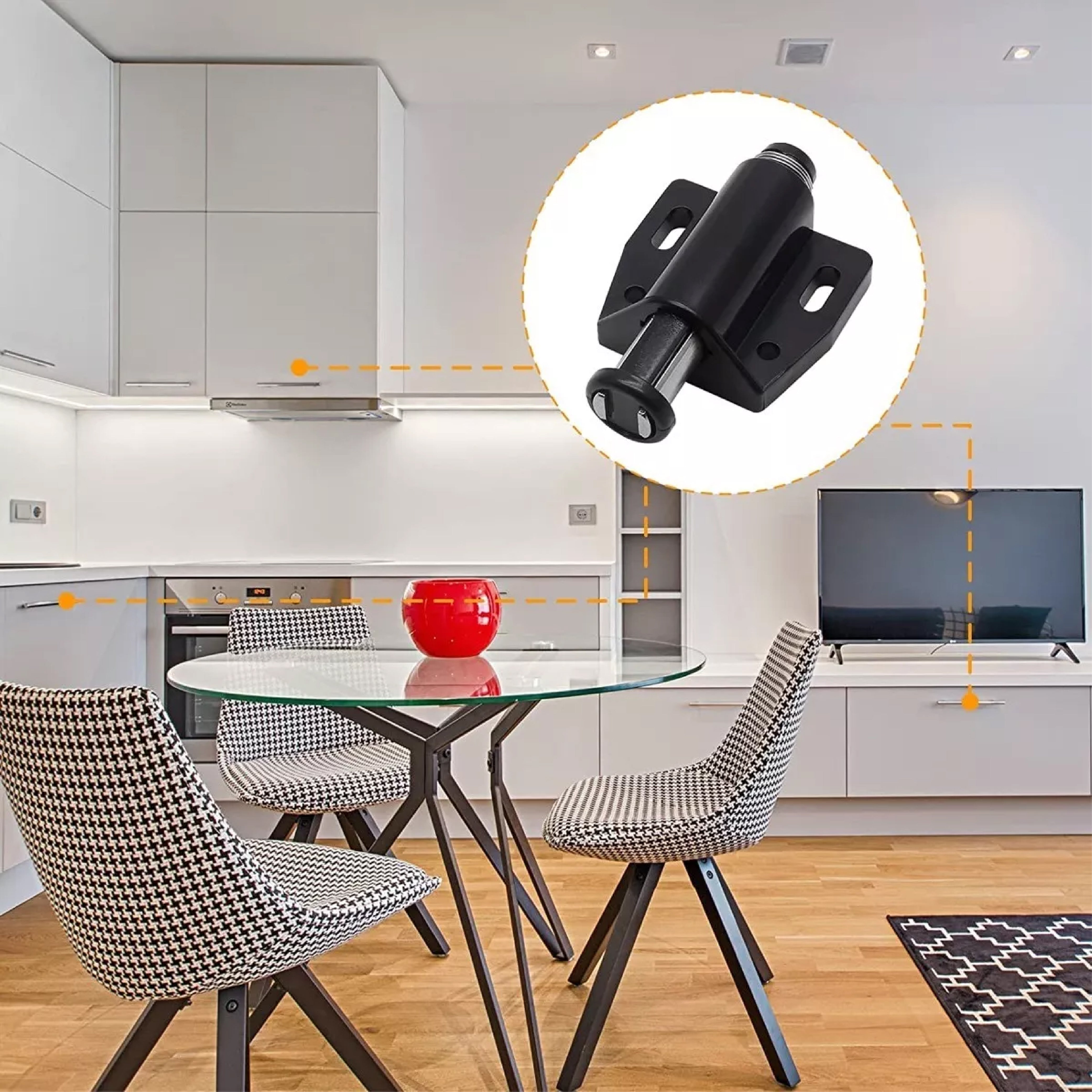 Resbalón De Imán Automático Sencillo Magnético Push Con Tornillos