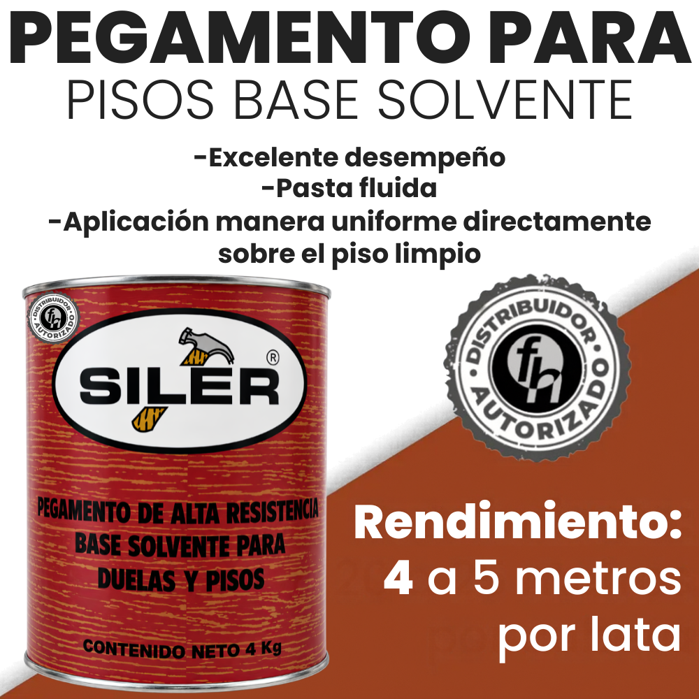 Pegamento Beige Para Duelas Y Pisos Base Solvente Siler 4 kg
