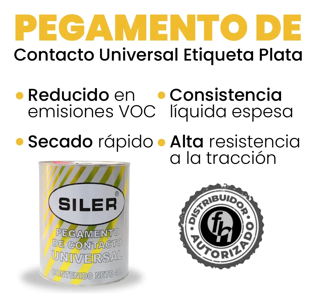 Pegamento Universal De Contacto Siler Amarillo 1 Litro