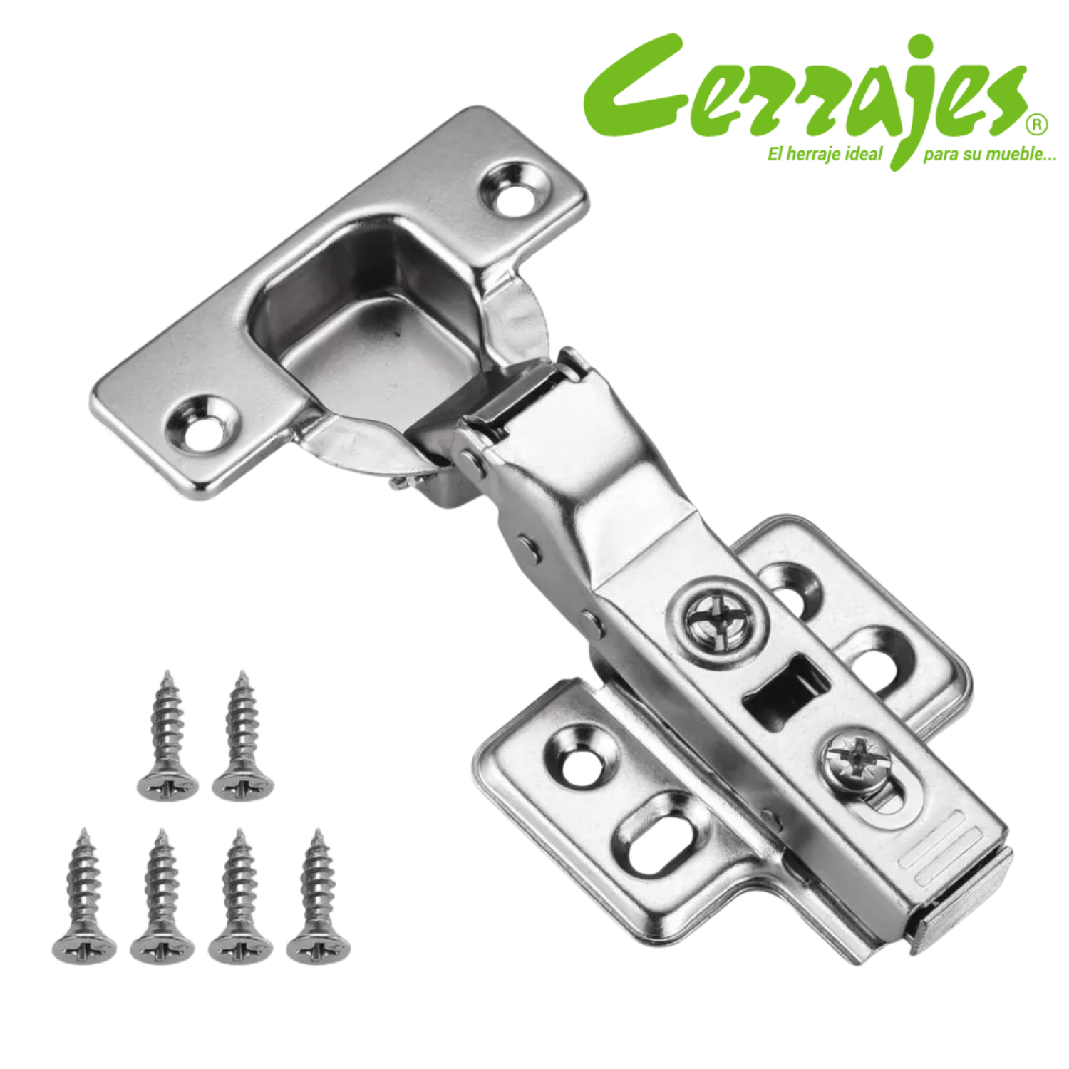 Bisagra Bidimensional Reforzada Semi Curva Cuello 08 Cerrajes