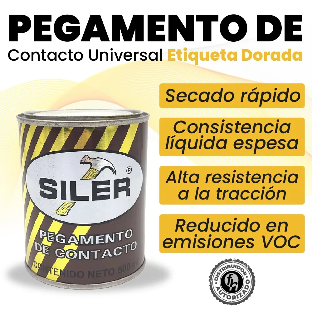 Pegamento Universal De Contacto Siler Línea Dorada 135 ml Amarillo