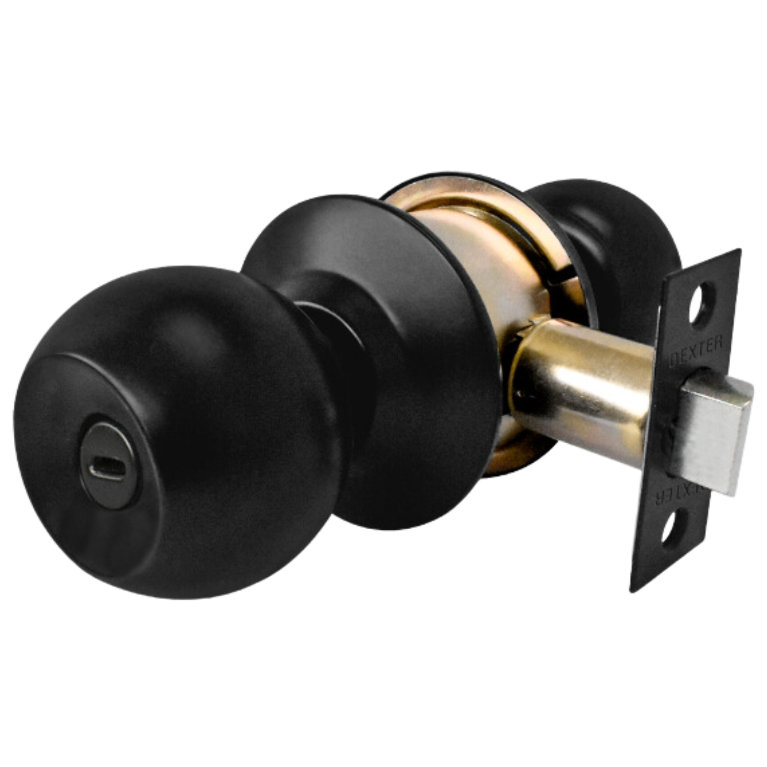 Cerradura Perilla "Barza" Baño 6313 Negro Mate Dexter