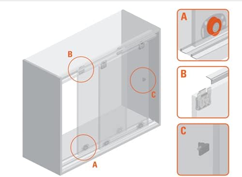 Sistema Corredizo Al Piso Para Puertas De Clóset D-52 Ducasse