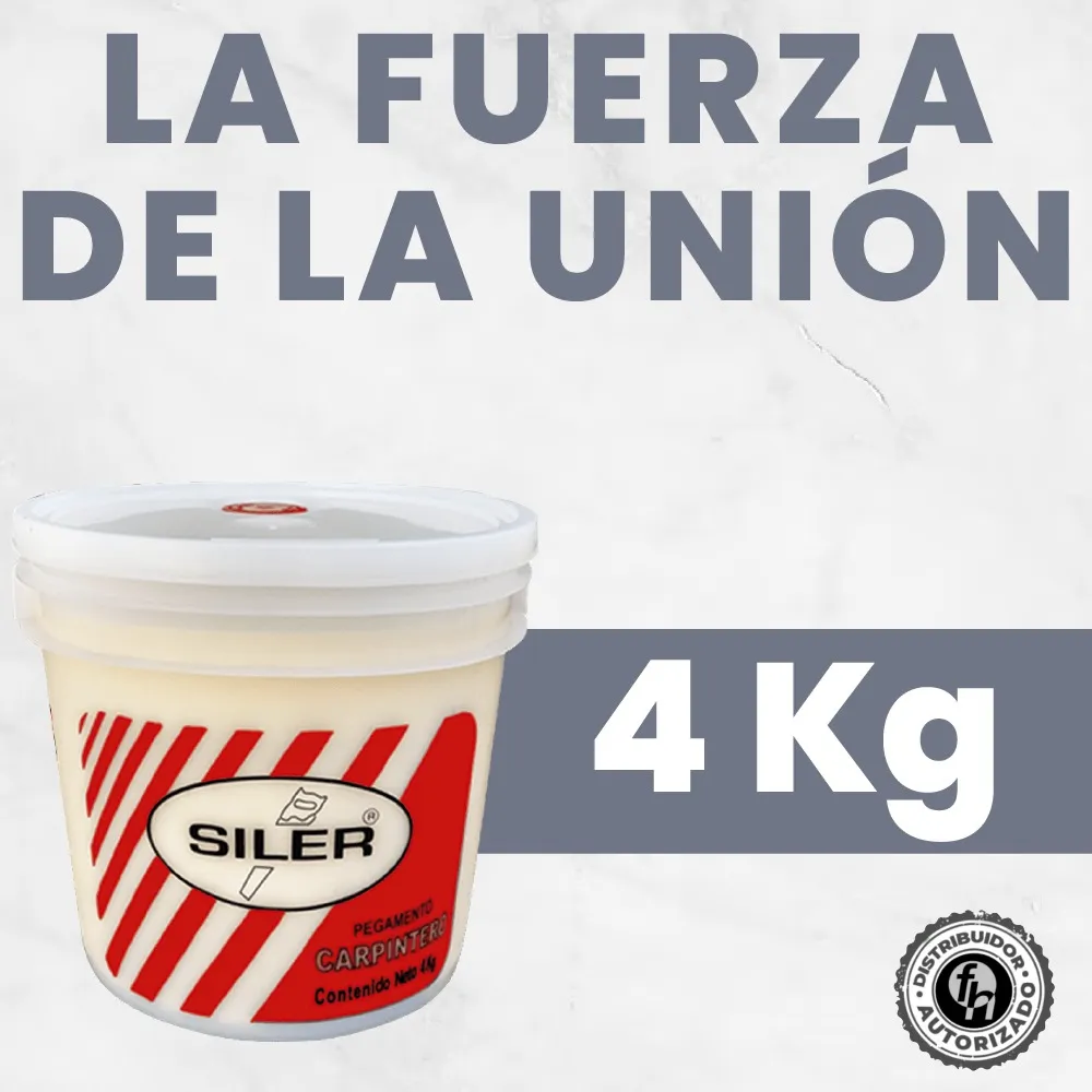 Pegamento Carpintero Blanco Original Siler 4 kg